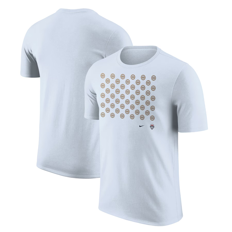 Men 2024 USA Champions white nike t shirts style 3->nba t-shirts->Sports Accessory